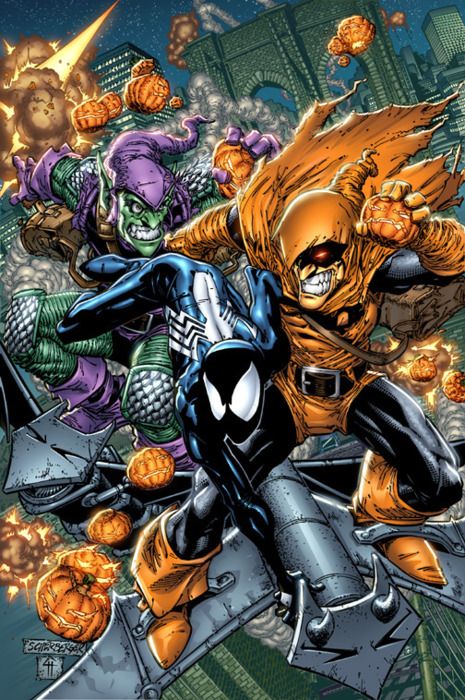 Открытки с Филом Урихом врагом Человека Паука из комиксов Марвел.