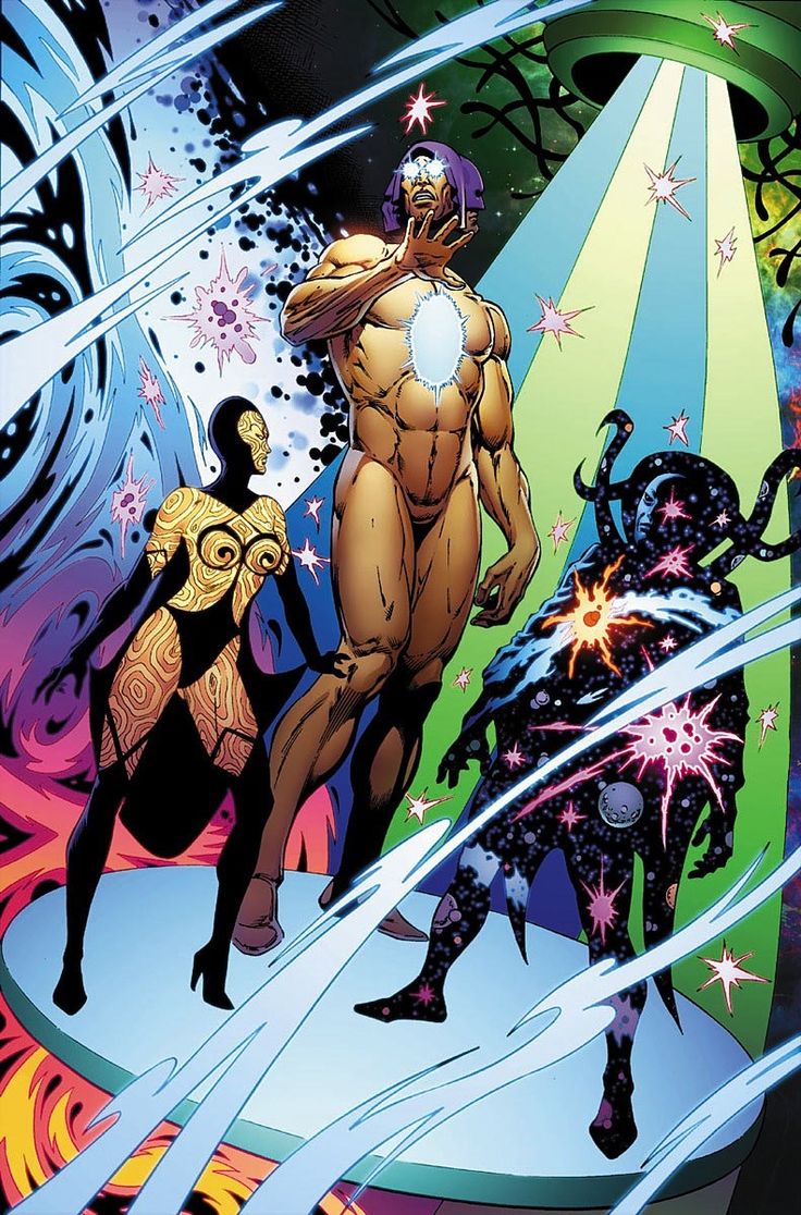 Открытки с Живым Трибуналом суперзлодеем из комиксов Марвел.