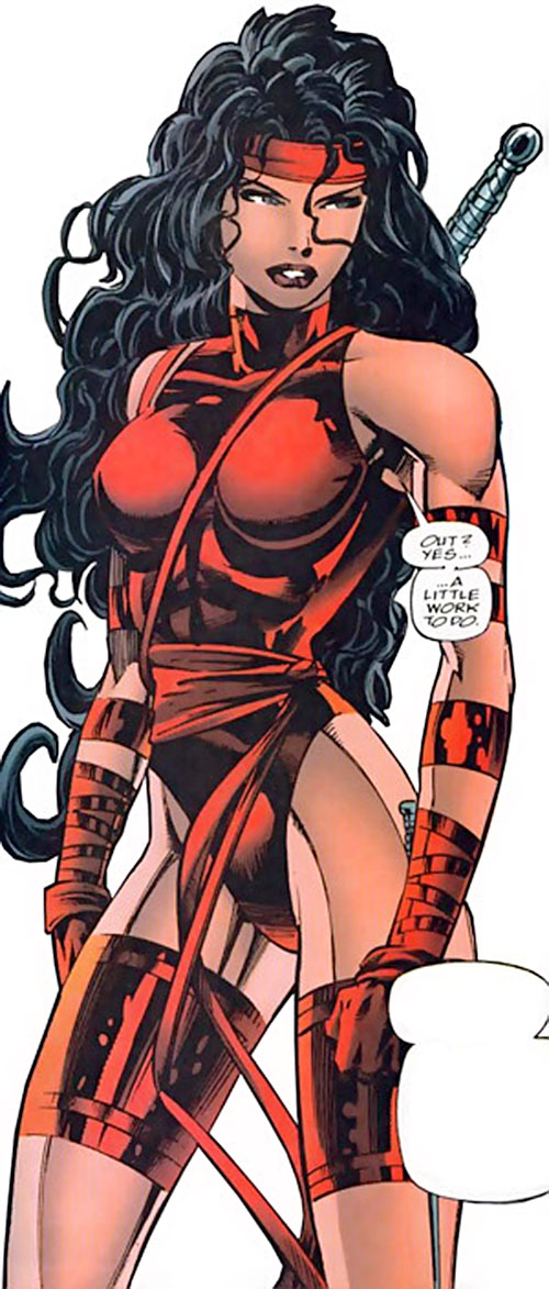 Открытки с Электрой из комиксов Марвел скачать бесплатно.    