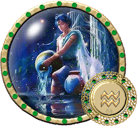 Скачать бесплатно открытки знак зодиака Водолей с анимациями.