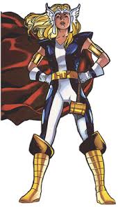 Открытки с Девушкой Тором из комиксов Вселенной Марвел скачать.