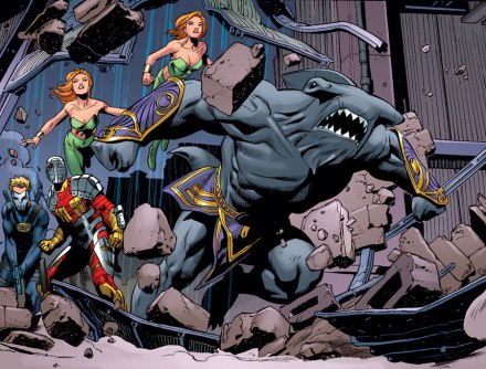 Открытки с Королём Акул скачать бесплатно по комиксам ДС.    