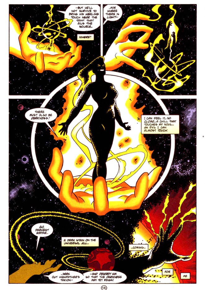 Открытки с Такионом из комиксов Вселенной ДС скачать бесплатно.