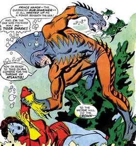 Открытки с Тигровой Акулой страшным злодеем из комиксов Марвел.