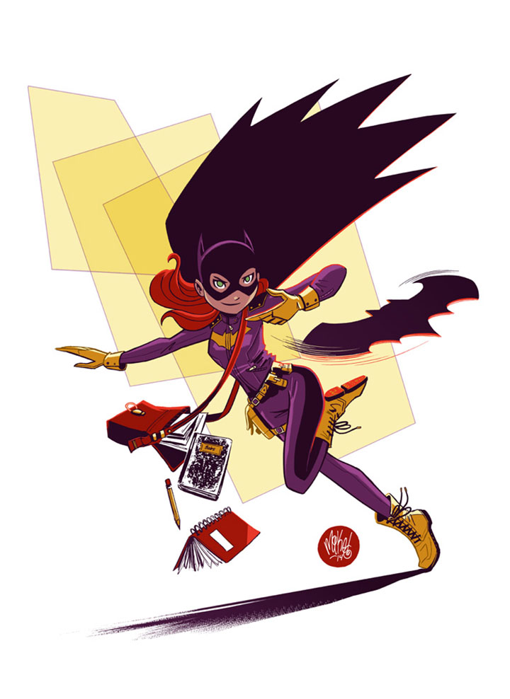 Открытки с Бэтгёрл из комиксов про Бэтмена скачать бесплатно.