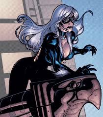 Открытки с Черной Кошкой из Спайдермена по комиксам Марвел. 