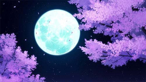 Открытки с Луной в ночном небе скачать бесплатно. Открытки с Луной gif.