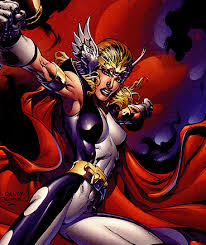 Открытки с Девушкой Тором из комиксов Вселенной Марвел скачать.