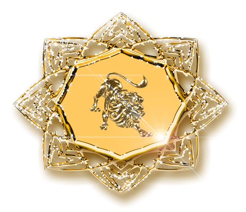 Скачать бесплатные открытки знак зодиака Лев с анимациями gif.