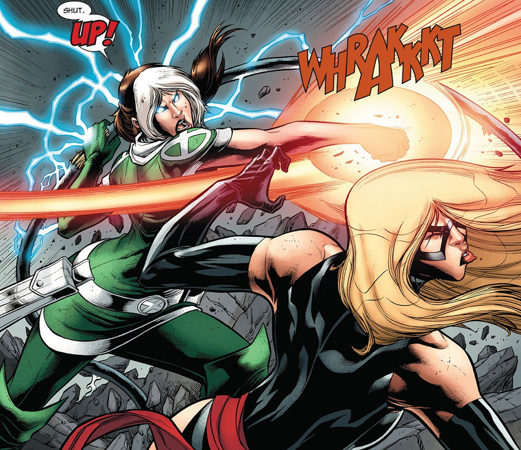 Открытки с Роуг из комиксов про Людей Икс Вселенной Марвел. 