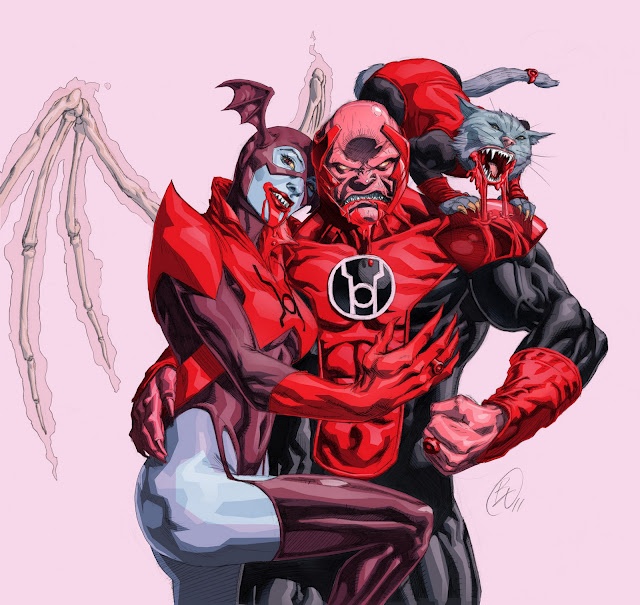 Открытки с Атроцитусом суперзлодеем из Вселенной комиксов ДС.