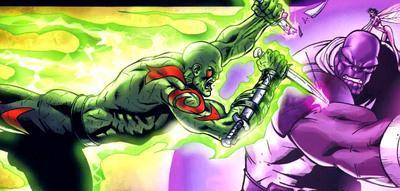 Открытки с Драксом Разрушителем врагом Тора из комиксов Марвел.