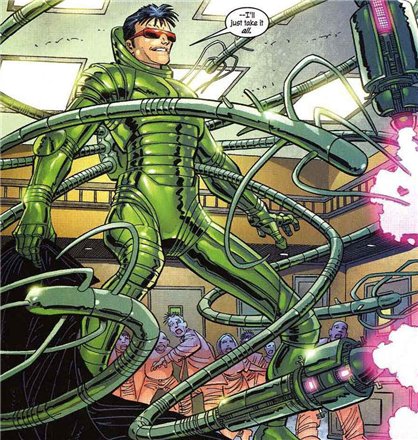 Открытки с Отто Октавиусом скачать бесплатно. Открытки с Доктором Осьминогом.