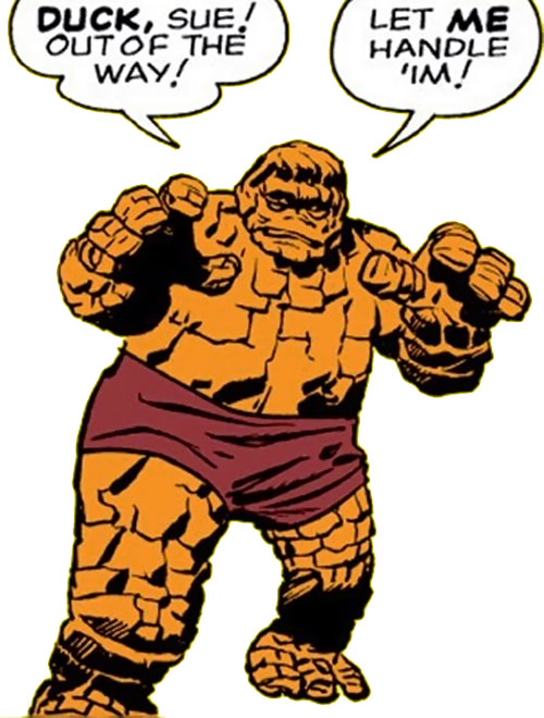 Открытки с Существом из Фантастической Четверки Вселенной Марвел.