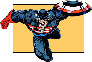 Открытки с С.Ш. Агентом из комиксов про Капитана Америку от Марвел.