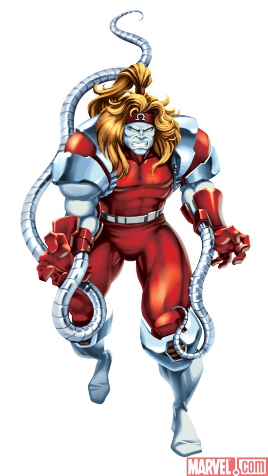 Открытки с Красным Омегой врагом Росомахи из комиксов Марвел.