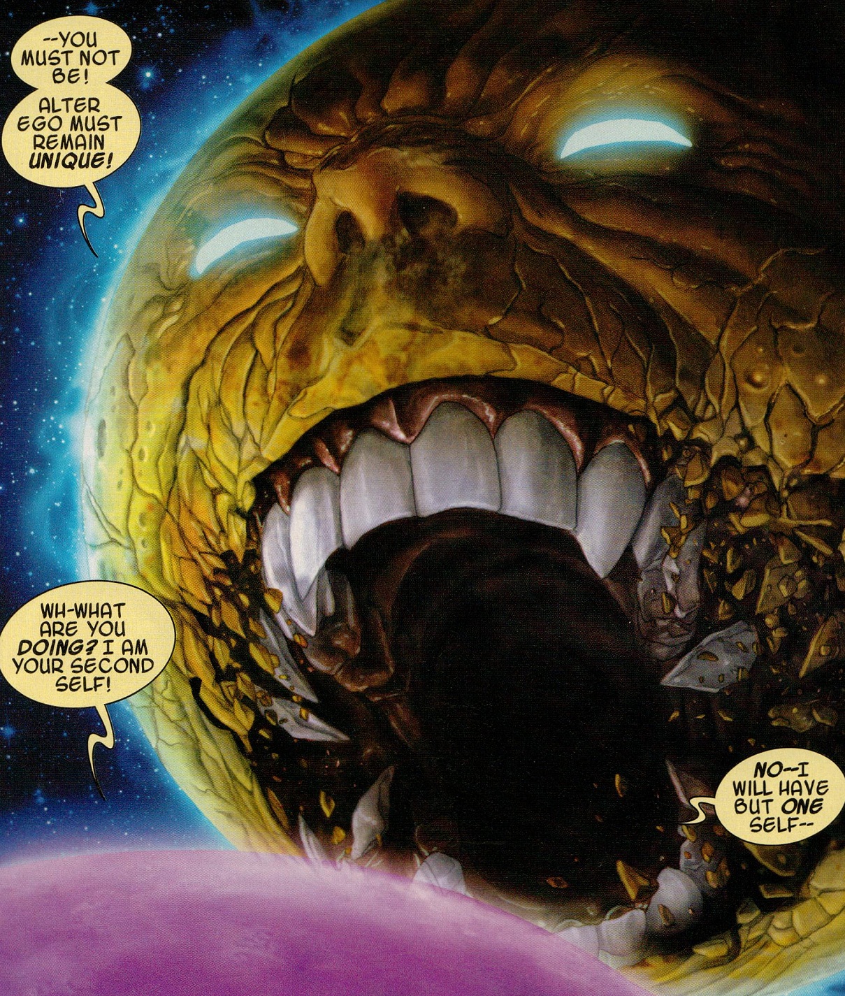 Открытки с Эго Живой Планетой из Вселенной комиксов Марвел. 