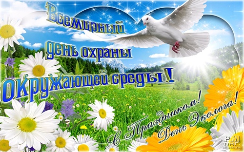 Открытки с днём охраны окружающей среды скачать бесплатно.   