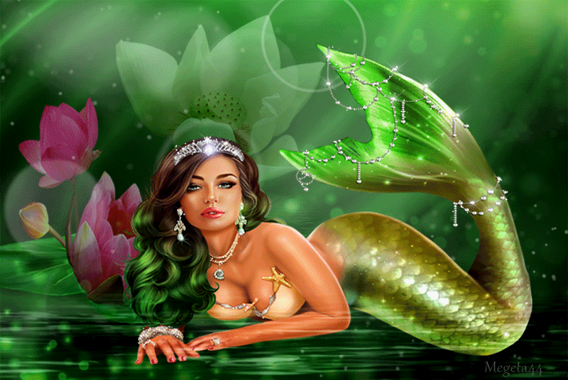 Фантастические открытки с русалками. Открытки с русалками gif.