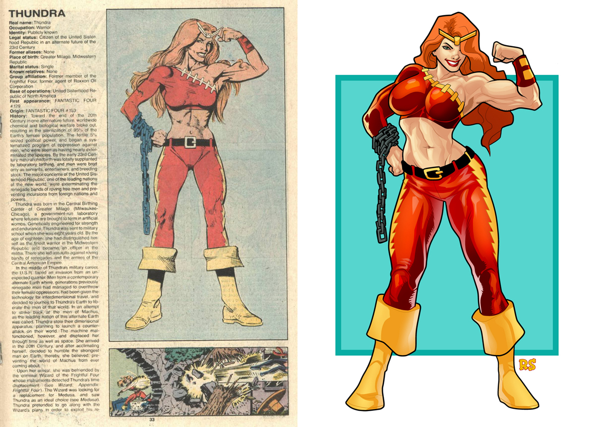 Открытки с Тундрой персонажем комиксов из Вселенной Марвел. 