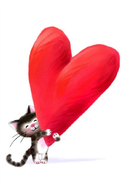 Поздравительные открытки на день святого Валентина с сердечками для любимых