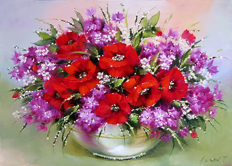 Открытки с букетом маков скачать бесплатно. Открытки с букетом маков онлайн.