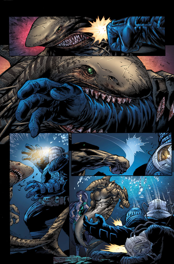 Открытки с Тигровой Акулой страшным злодеем из комиксов Марвел.