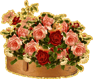 Открытки с розами в корзине скачать бесплатно. Открытки с розами в корзине gif.
