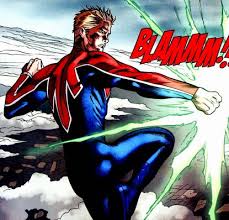 Открытки с Капитаном Британией из комиксов Марвел скачать.   