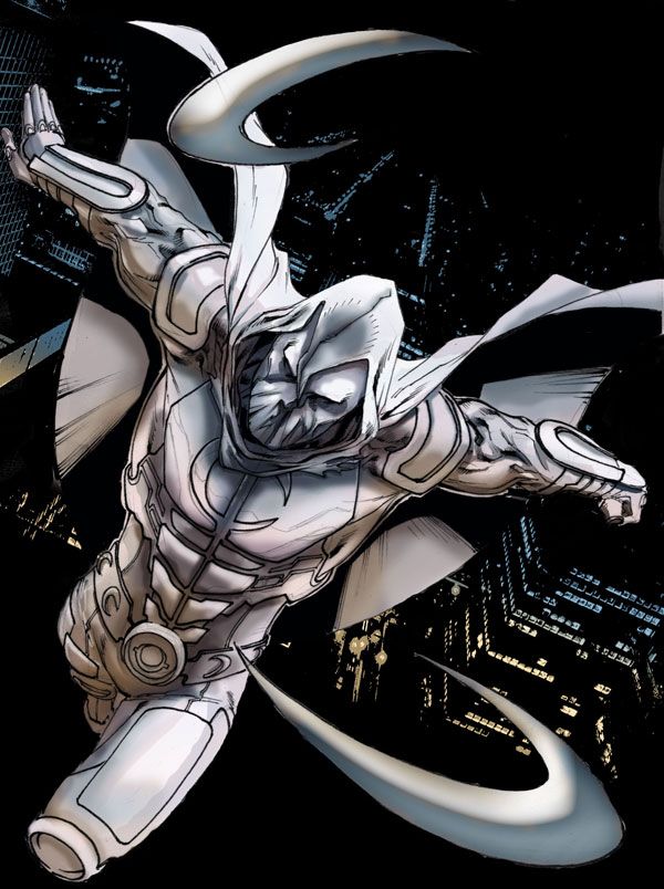 Открытки с Лунным Рыцарем из комиксов Вселенной Марвел скачать.