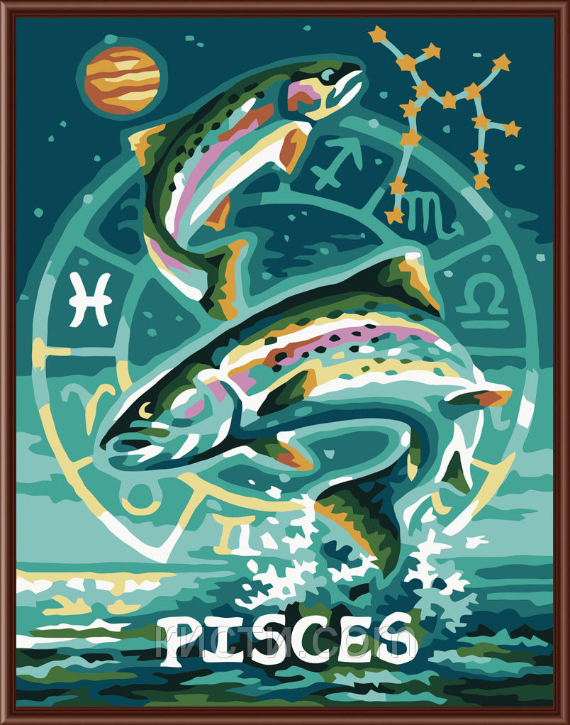  Скачать бесплатные открытки знак зодиака Рыбы с анимациями.