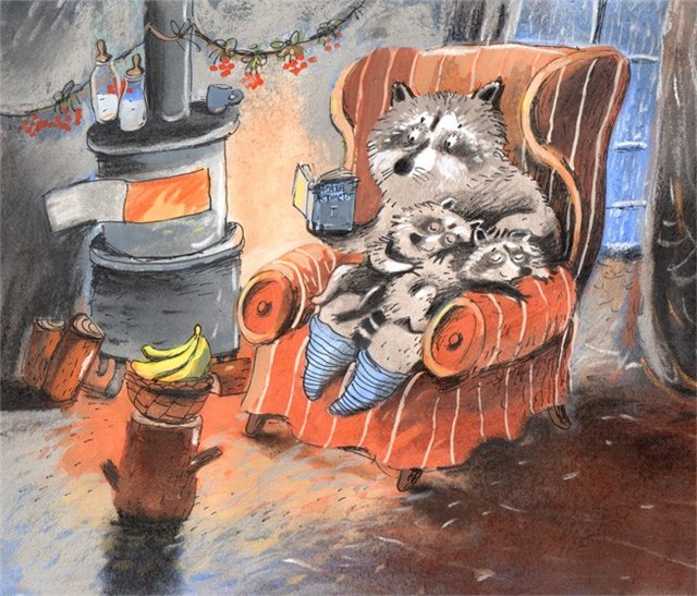 Открытки с енотами скачать бесплатно. Открытки с енотами gif.