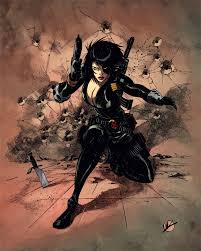 Открытки с Домино из комиксов Вселенной Марвел скачать бесплатно.