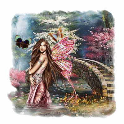 Открытки с феями gif. Анимационные открытки с феями.