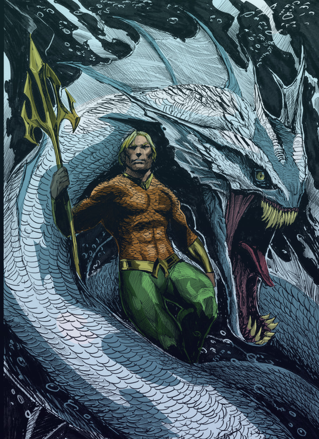 Открытки с Акваменом по комиксам. Открытки с Акваменом скачать бесплатно.