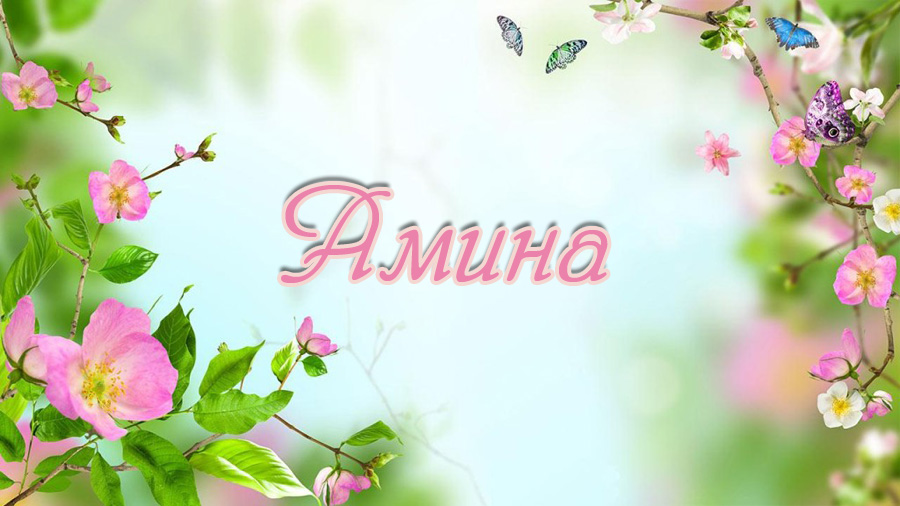 Открытки с именем Амина скачать бесплатно. С днём рождения Амина открытки.