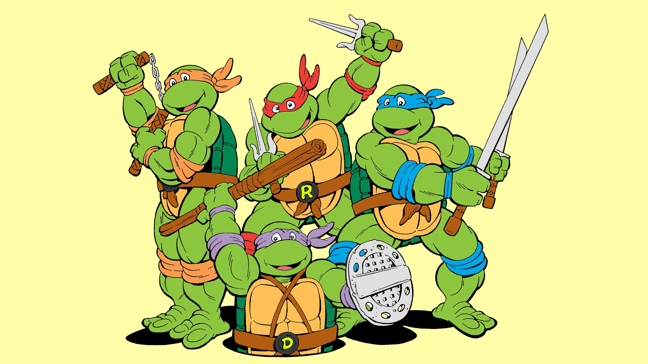 Открытки с Черепашками Ниндзя для детей скачать бесплатно.   