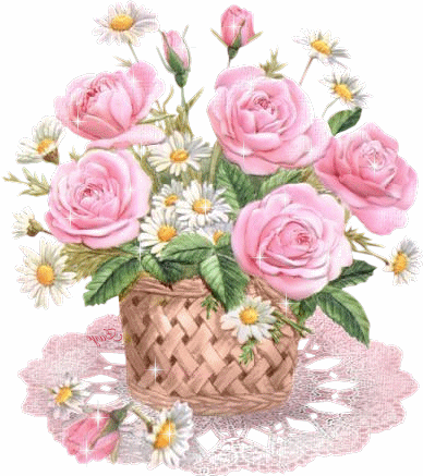Открытки с розами в корзине скачать бесплатно. Открытки с розами в корзине gif.