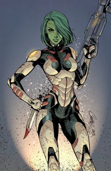 Открытки с Гаморой из Стражей Галактики скачать бесплатно.    