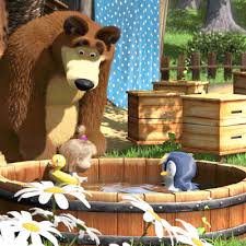 Открытки Маша и Медведь скачать бесплатно. Открытки Маша и Медведь онлайн.