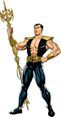 Открытки с морским супергероем Нэмором из комиксов Марвел.  