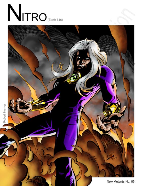 Открытки с Нитро суперзлодеем из комиксов Вселенной Марвел.