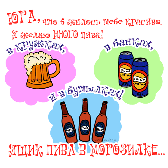 Открытки с именем Юрий скачать бесплатно. Анимационные открытки с именем Юрий.