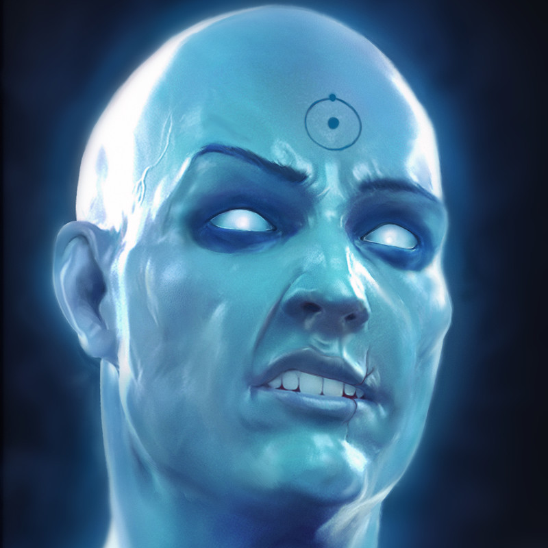 Открытки с Доктором Манхэттеном из Хранителей скачать бесплатно.