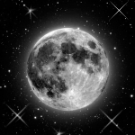 Открытки с Луной в ночном небе скачать бесплатно. Открытки с Луной gif.