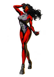 Открытки с Красной Женщиной Халком из комиксов от Марвел.    