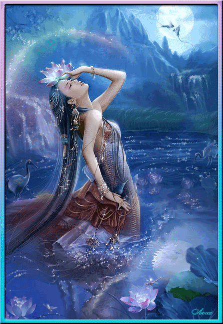 Фантастические открытки с русалками. Открытки с русалками gif.