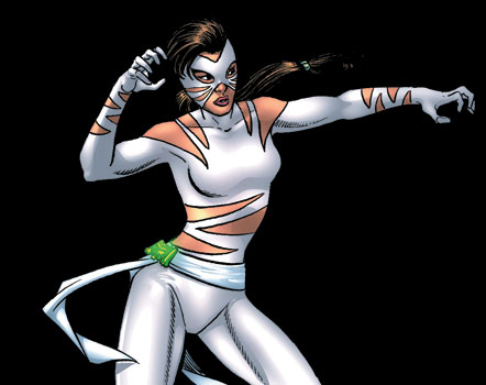 Открытки с Белой Тигрицей из комиксов Вселенной Марвел скачать.