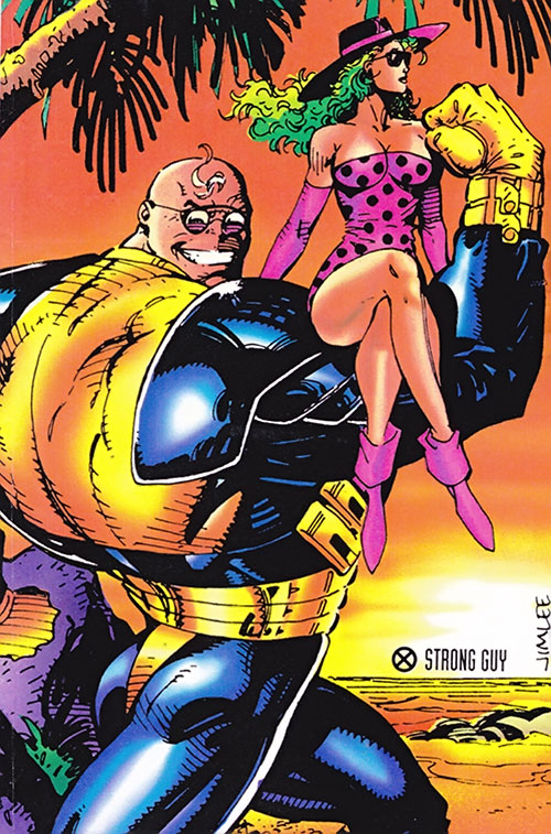 Открытки с Силачом из Людей Икс комиксов Вселенной марвел.   