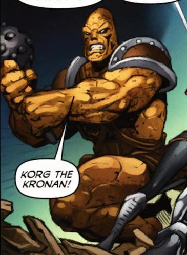 Открытки с Коргом из комиксов Вселенной Марвел скачать бесплатно.